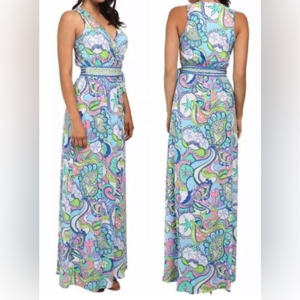 Lilly Pulitzer BELLINA Conch Republic SEASHELL Maxi Dress XXS